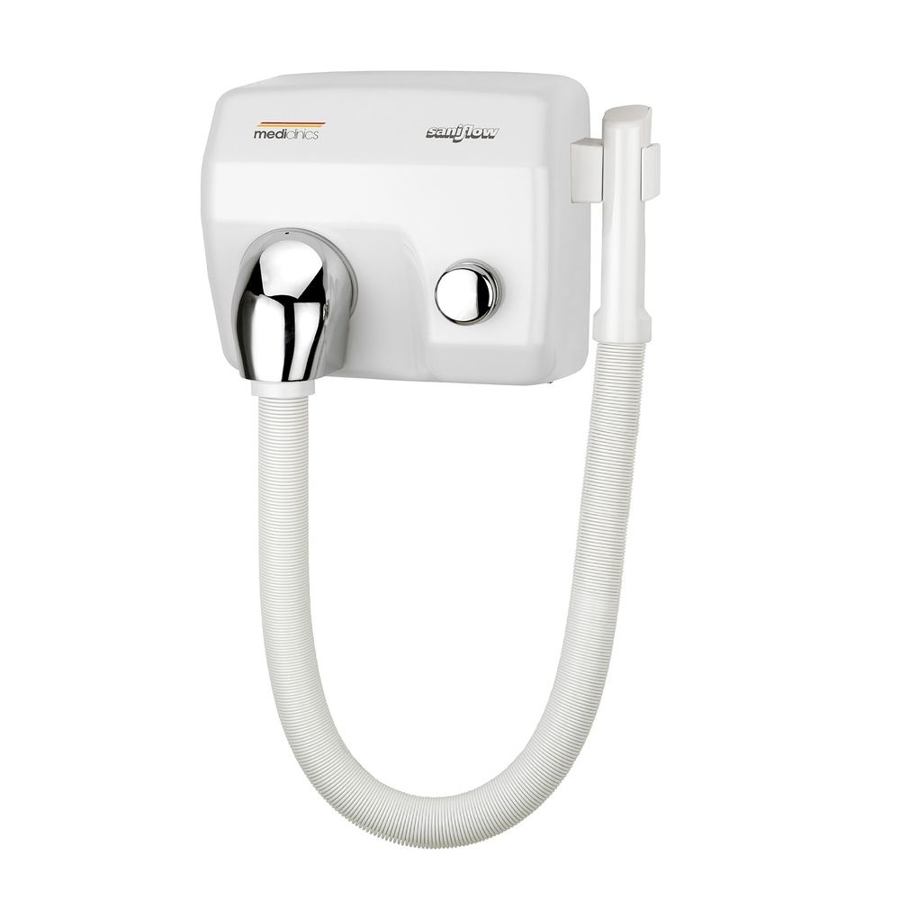 Mediclinics haardroger drukknop wit met slang SC0088HT