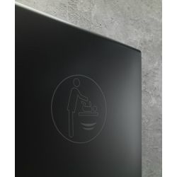 Mediclinics babyverschoontafel verticaal CP0016VCSB - zwart