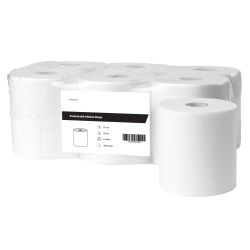 Poetsrol midi cellulose wit 2 laags - 6 rollen
