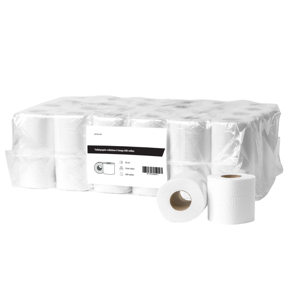 Toiletpapier cellulose 2 laags/200 vel - 48 rollen