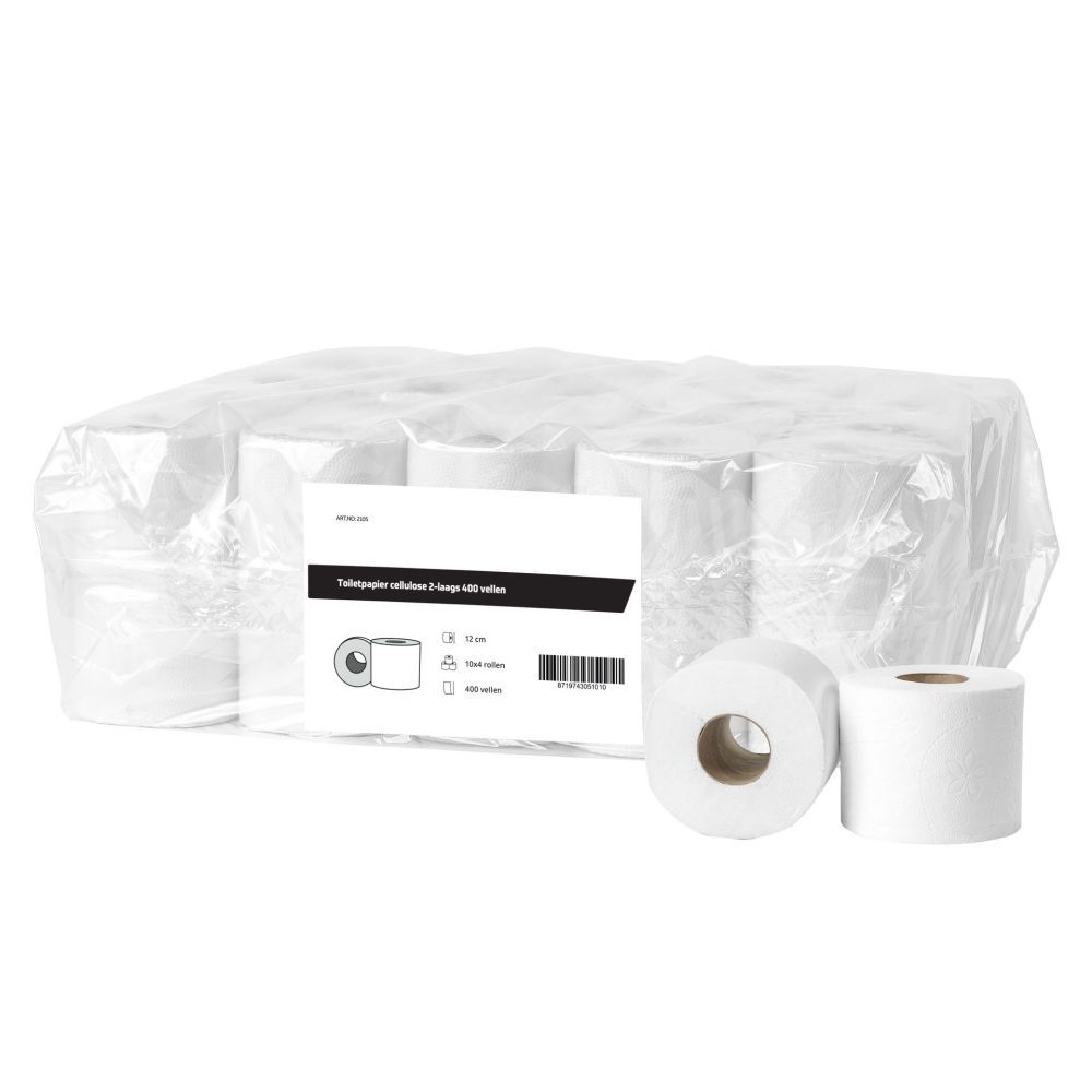 Toiletpapier cellulose 2 laags/400 vel - 40 rollen