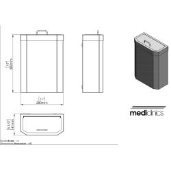 Mediclinics dames hygienebak 10l. PPA4010CS - RVS